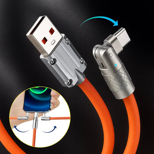 Schnellladefähiges langlebiges 120W drehbares USB-Datenkabel mit Steckverbinder Mivoza Deutschland