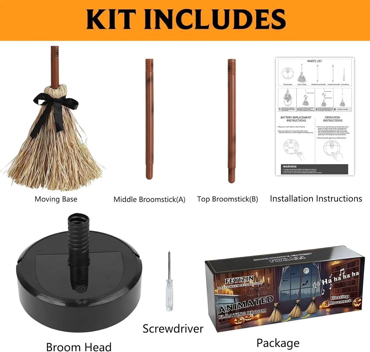 Schwebender Hexenbesen – Tanzt & bewegt sich bei Geräusch und Berührung Mivoza Deutschland