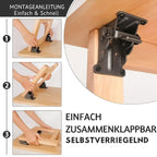 Schwere Klappwinkel für Tischbeine – stabil & platzsparend (2 Stück) Mivoza Deutschland