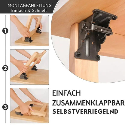 Schwere Klappwinkel für Tischbeine – stabil & platzsparend (2 Stück) Mivoza Deutschland