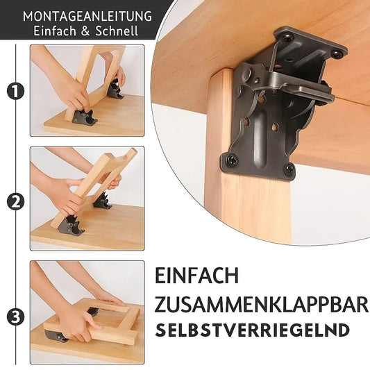 Schwere Klappwinkel für Tischbeine – stabil & platzsparend (2 Stück) Mivoza Deutschland