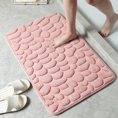 BathMat™ Geprägter Badvorleger mit Kopfsteinpflaster