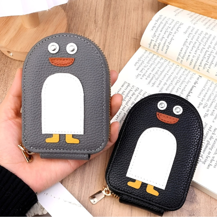 2+1 Gratis | PenguinPouch™ Brieftasche aus Leder mit 11 Kartenfächern