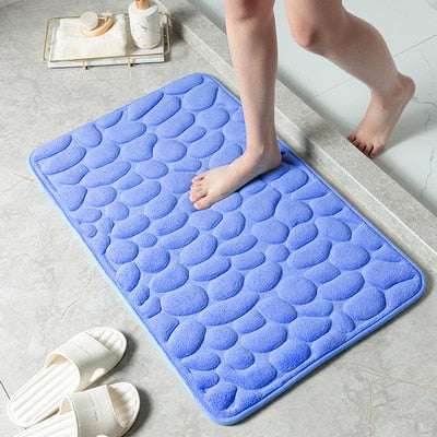 BathMat™ Geprägter Badvorleger mit Kopfsteinpflaster