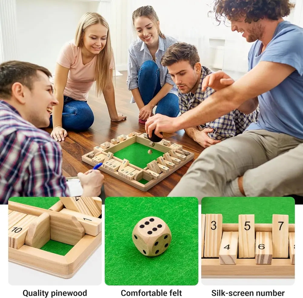 FUNNY FAMILY GAMES-Shut The Box Board Game🎲 Zorenza