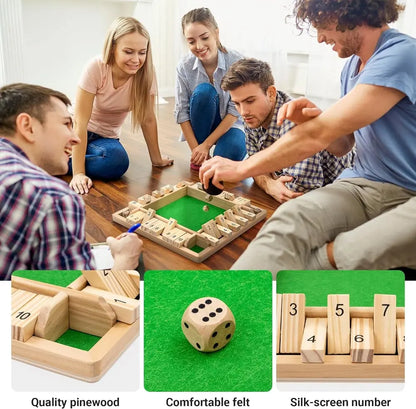 FUNNY FAMILY GAMES-Shut The Box Board Game🎲 Zorenza
