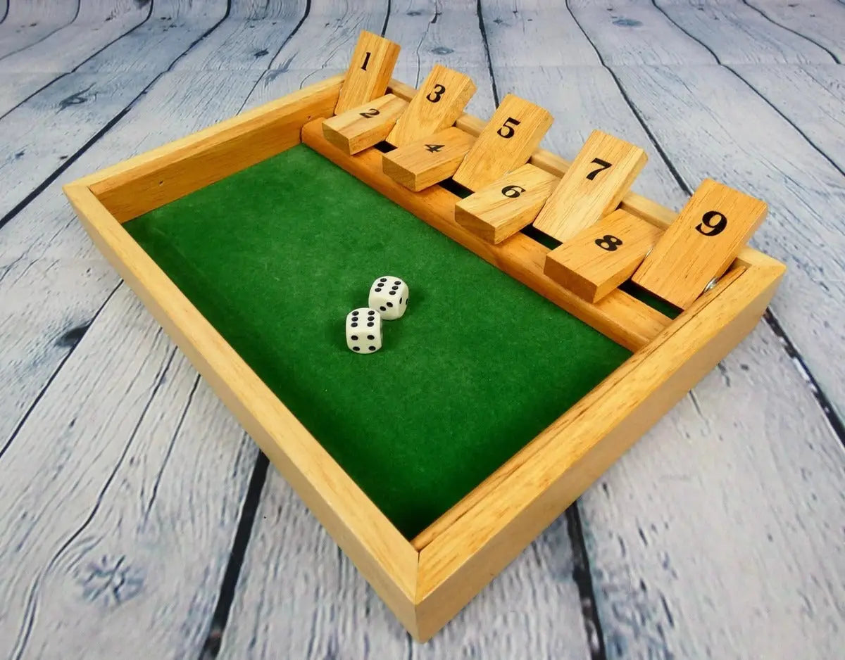 Shut the Box Holzspiel – Traditionelles Würfelspiel für Kinder & Erwachsene Mivoza Deutschland