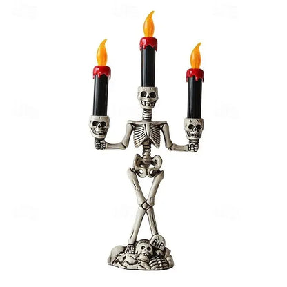Skelett-Kerzenständer Lampe — Schaurige Tischdeko zu Halloween Mivoza Deutschland