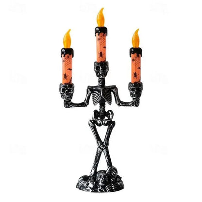 Skelett-Kerzenständer Lampe — Schaurige Tischdeko zu Halloween Mivoza Deutschland