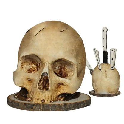 Halloween-Ausverkauf | Gothic Totenkopf Messerhalter