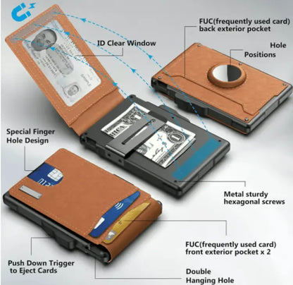 Slim Wallet mit RFID-Schutz und Karten-Pop-Up-System Mivoza Deutschland