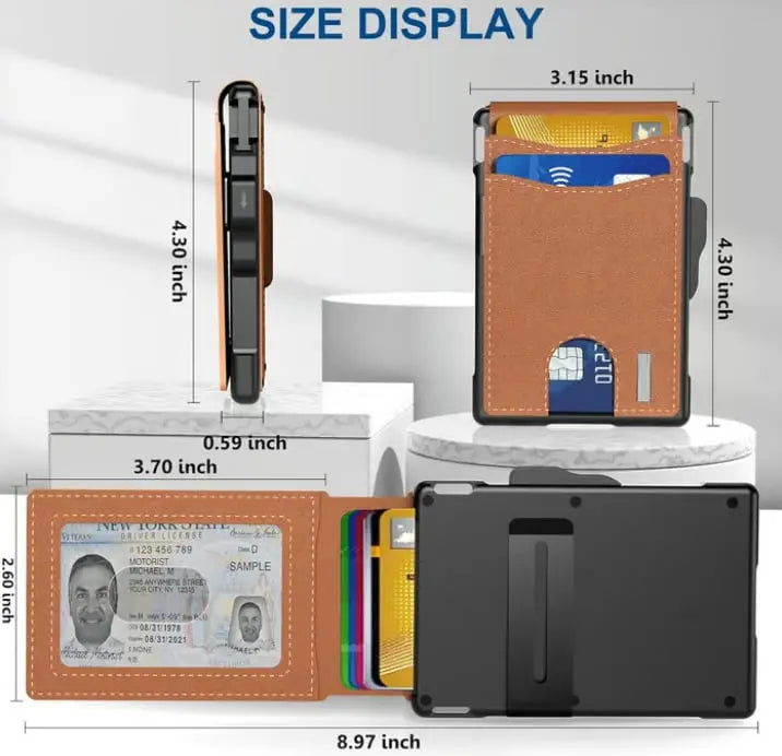 Slim Wallet mit RFID-Schutz und Karten-Pop-Up-System Mivoza Deutschland