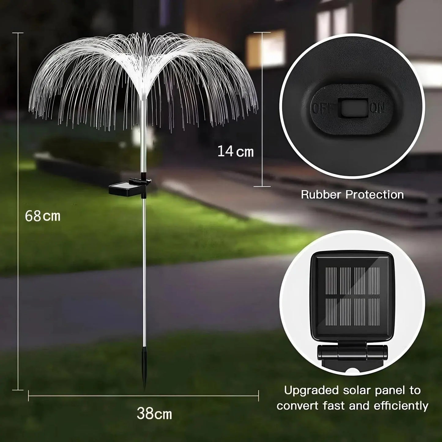 Solar-Gartenlicht Qualle – Hypnotischer Farbwechsel bei Nacht Mivoza Deutschland