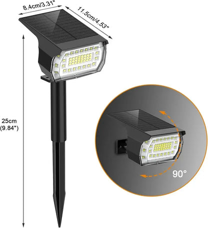 Solar-LED-Strahler für den Außenbereich – Wetterfeste Gartenbeleuchtung mit 3 Helligkeitsstufen Mivoza Deutschland