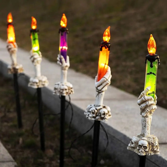 Solar-Totenkopf-Kerzenleuchte – Spuklicht für Garten, Hof & Terrasse Mivoza Deutschland