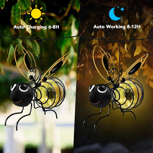 Solarbetriebene Hängelampe „Biene“ – Wetterfeste LED-Deko für Garten & Balkon Mivoza Deutschland