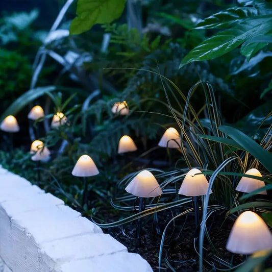 Solarbetriebene Pilz-Lichterkette — Magische Stimmung für Ihren Garten Mivoza Deutschland
