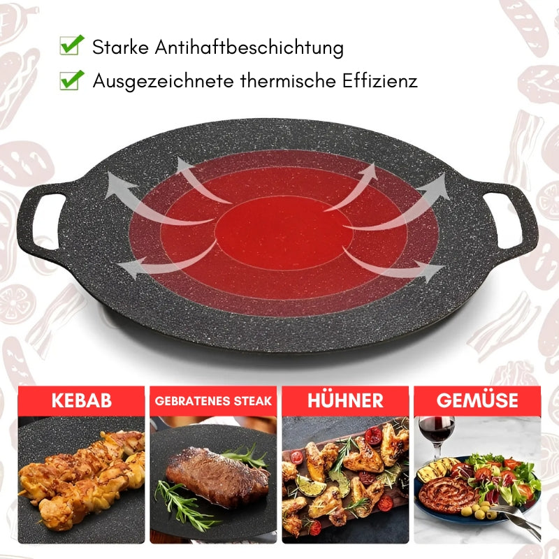 Langlebige koreanische Antihaft-Grillpfanne