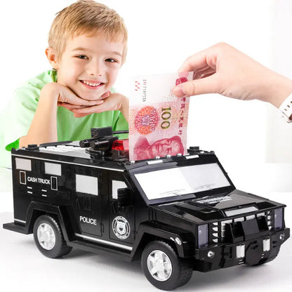 Sparschwein im Polizeiauto-Design für Kinder Mivoza Deutschland