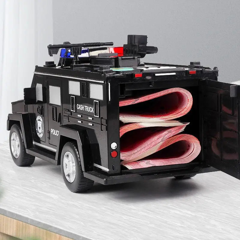 Sparschwein im Polizeiauto-Design für Kinder Mivoza Deutschland