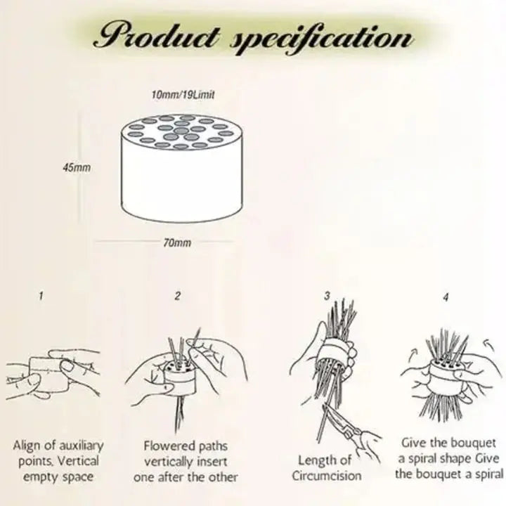 Spiral-Blumenhalter für perfekte Blumengestecke Mivoza Deutschland
