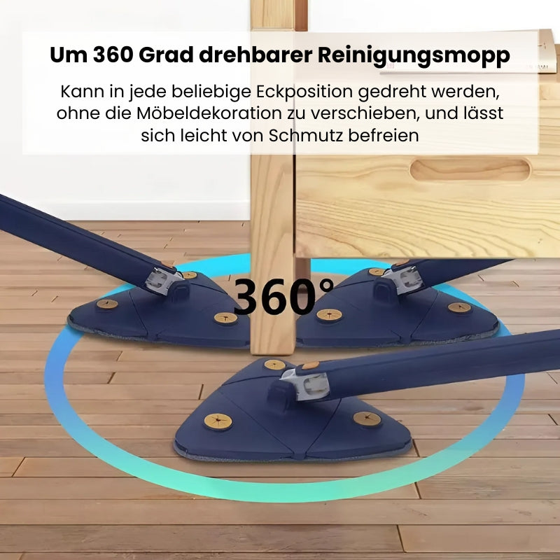 Dreieckiger Wischmopp mit 360° Drehung und einfachem Ausdrücken