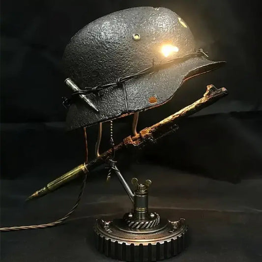 Stahlhelm-Tischlampe – Einzigartige historische Dekoration Mivoza Deutschland