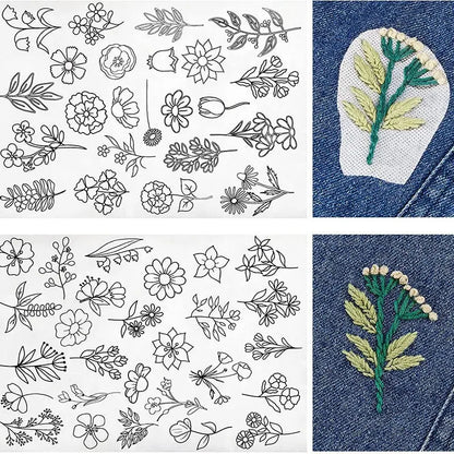 Stickblumenmuster — Wasserlösliche Designs für Bastelarbeiten Mivoza Deutschland