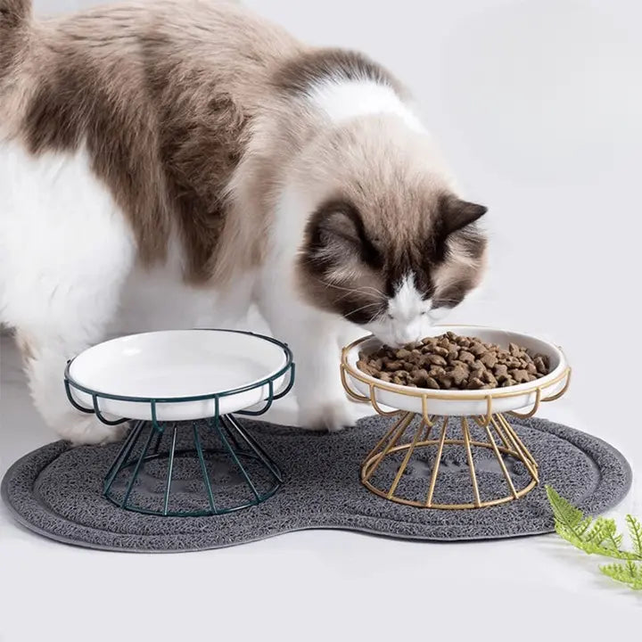 Stressfreier und gesunder Ergonomischer Katzennapf –  Set aus Ständer und Schüssel Mivoza Deutschland