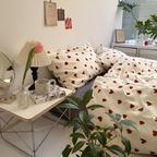 Bettwäsche-Set mit Herzmuster