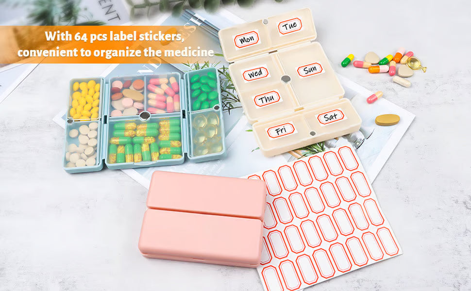 Täglicher Pillenorganizer – Tragbare 7-Fächer-Box mit sicherem Magnetverschluss (3 Stück) Mivoza Deutschland