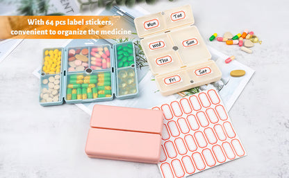 Täglicher Pillenorganizer – Tragbare 7-Fächer-Box mit sicherem Magnetverschluss (3 Stück) Mivoza Deutschland