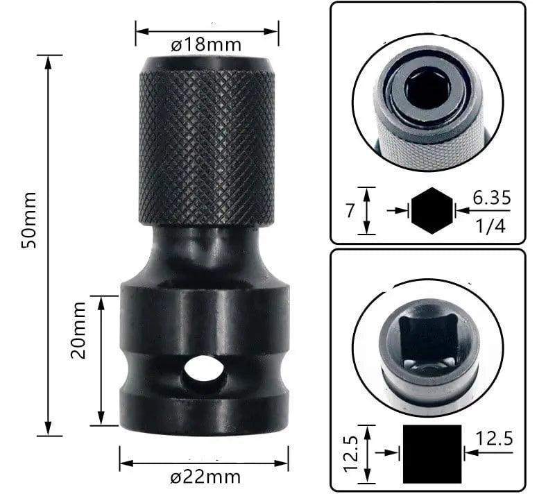 Teleskopischer Schraubenschlüssel-Umwandlungskopf – Robuster Adapter aus Chrom-Vanadium-Stahl Mivoza Deutschland