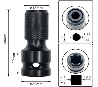 Teleskopischer Schraubenschlüssel-Umwandlungskopf – Robuster Adapter aus Chrom-Vanadium-Stahl Mivoza Deutschland