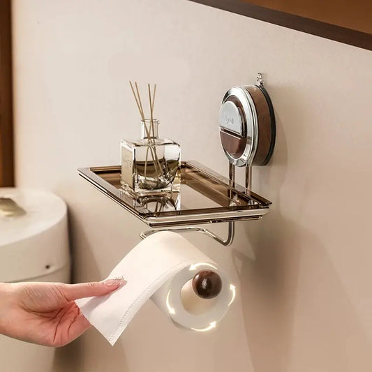 Toilettenpapierhalter aus Edelstahl mit Saugmechanismus – Kein Bohren Mivoza Deutschland
