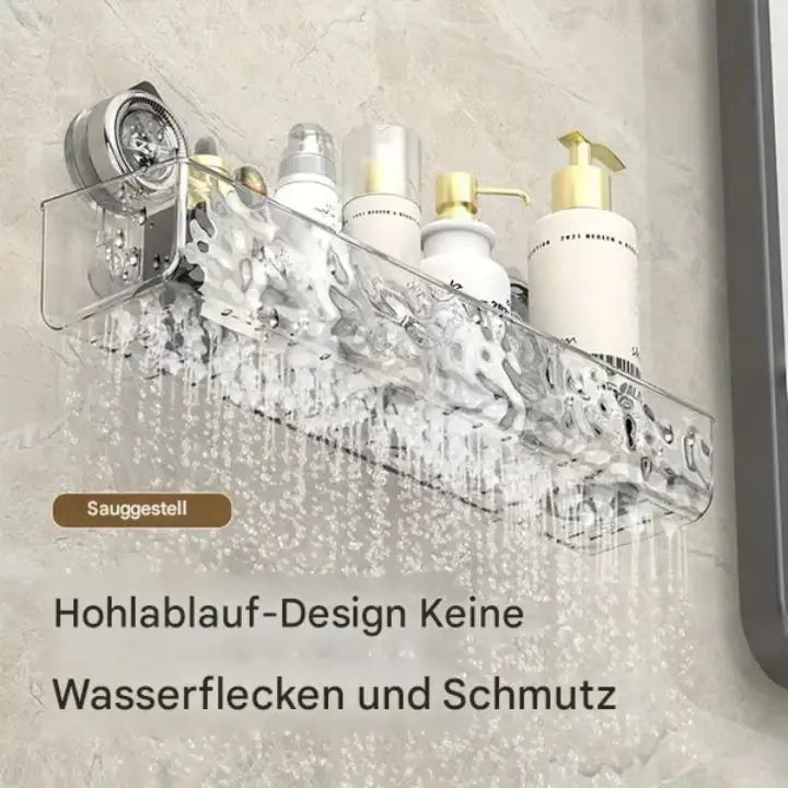 Transparentes Badezimmer-Wandregal – Platzsparend & Ohne Bohren Mivoza Deutschland