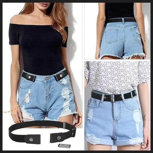 Unsichtbare elastische Taillengürtel ohne Schnalle – Der perfekte Gürtel für Damen-Jeans! Mivoza Deutschland
