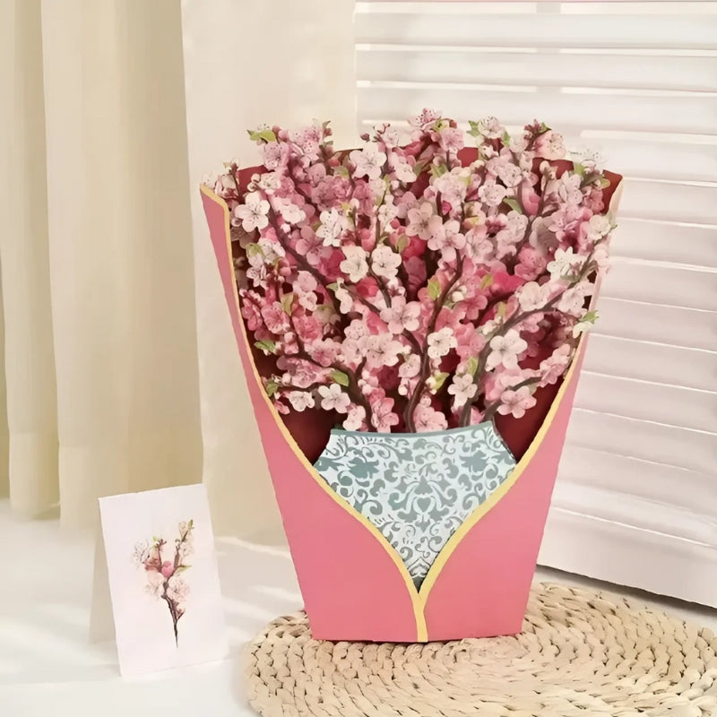 1+1 Gratis | 3D Pop-up Blumenstrauß Grußkarten