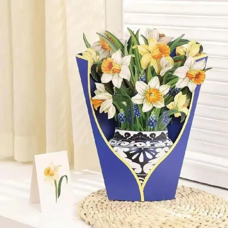 1+1 Gratis | 3D Pop-up Blumenstrauß Grußkarten
