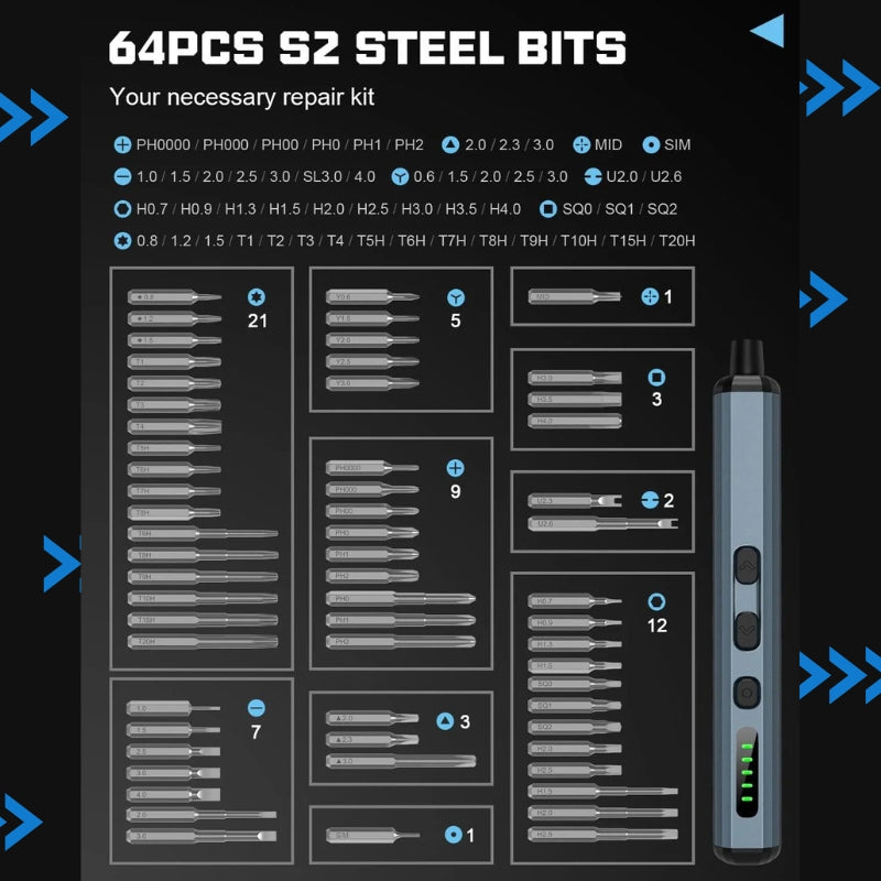 68-in-1 Elektrischer Schraubendreher-Satz - Präzisionswerkzeug
