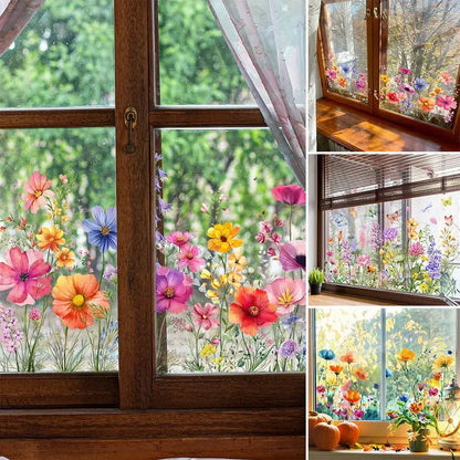 Bunte Blumenfensteraufkleber – Sofort mehr Farbe in Ihrem Zuhause (1+1 Gratis) Mivoza Deutschland