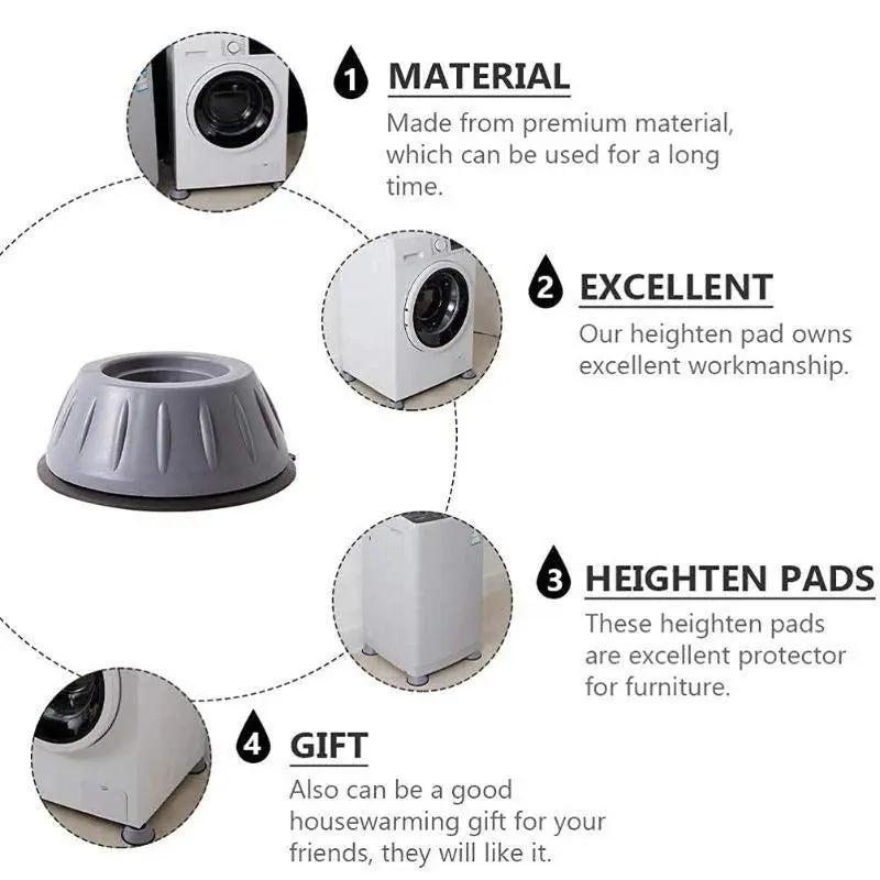 Vibrationsdämpfer Haushalt 8er Set — Fixiert & stabilisiert laute, wackelnde Geräte Mivoza Deutschland