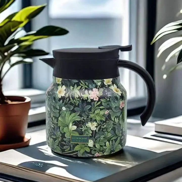 Vintage-Thermoskanne mit Teesieb im floralen Design Mivoza Deutschland