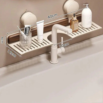 Walnuss Aluminium Wasserhahnhalter ohne Bohren Mivoza Deutschland