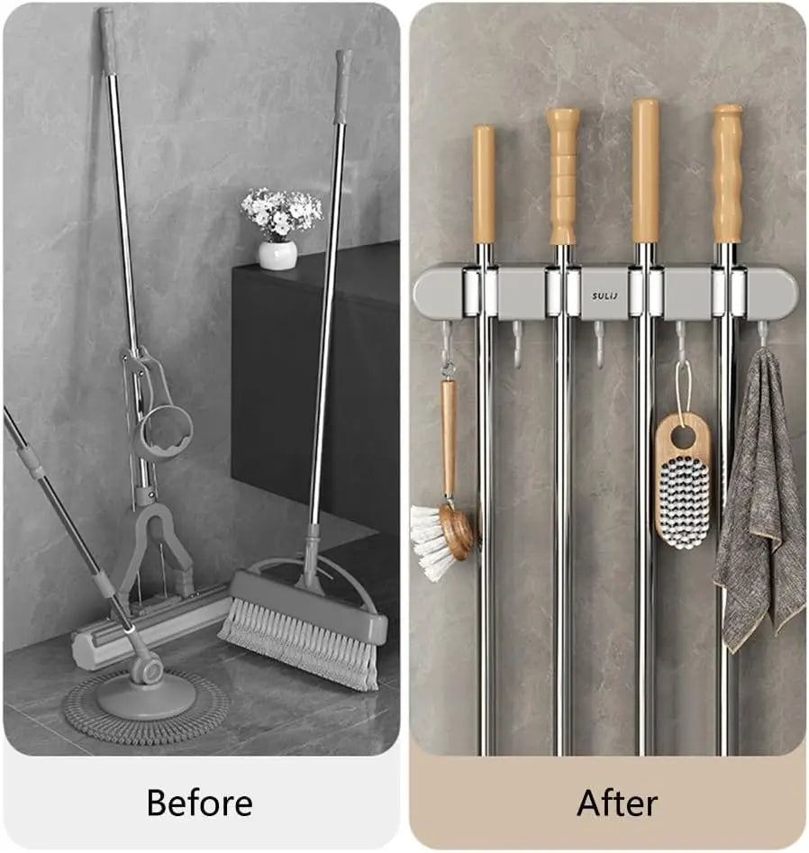 Wandhalterung für Besen, Mopps und Werkzeuge – platzsparend & sicher Mivoza Deutschland