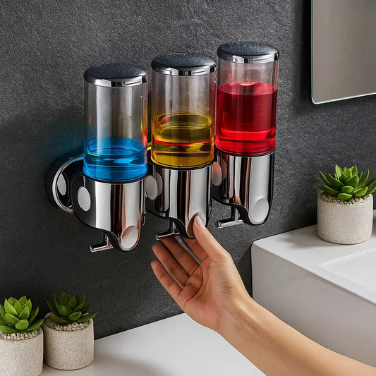 Wandseifenspender mit 3 Kammern — Elegant, hygienisch & platzsparend Mivoza Deutschland