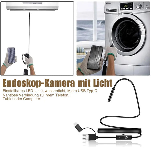 Wasserdichte Endoskopkamera mit LED und flexiblem Kabel Mivoza Deutschland