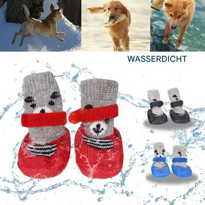 Wasserdichte Haustier-Schuhe – Rutschfest für Hunde & Katzen (4x Paare) Mivoza Deutschland
