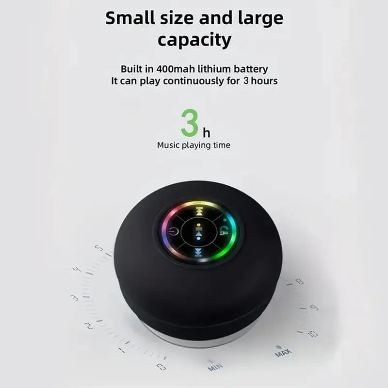 Wasserdichter Bluetooth-Duschlautsprecher mit LED-Licht Mivoza Deutschland