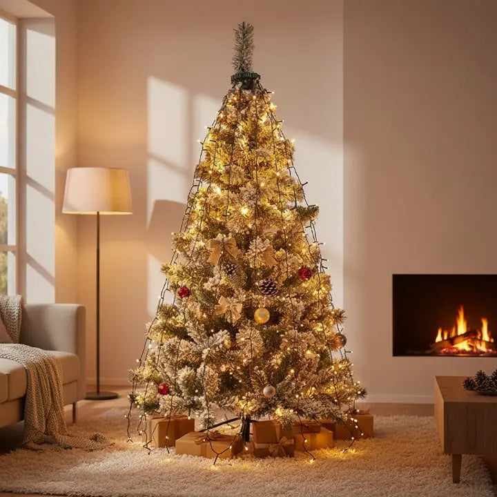 Weihnachtsbaum-Lichtervorhang mit Fernbedienung Mivoza Deutschland